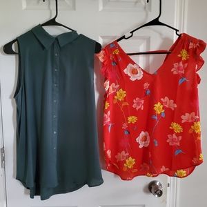 Bundle of 2 summer tops.